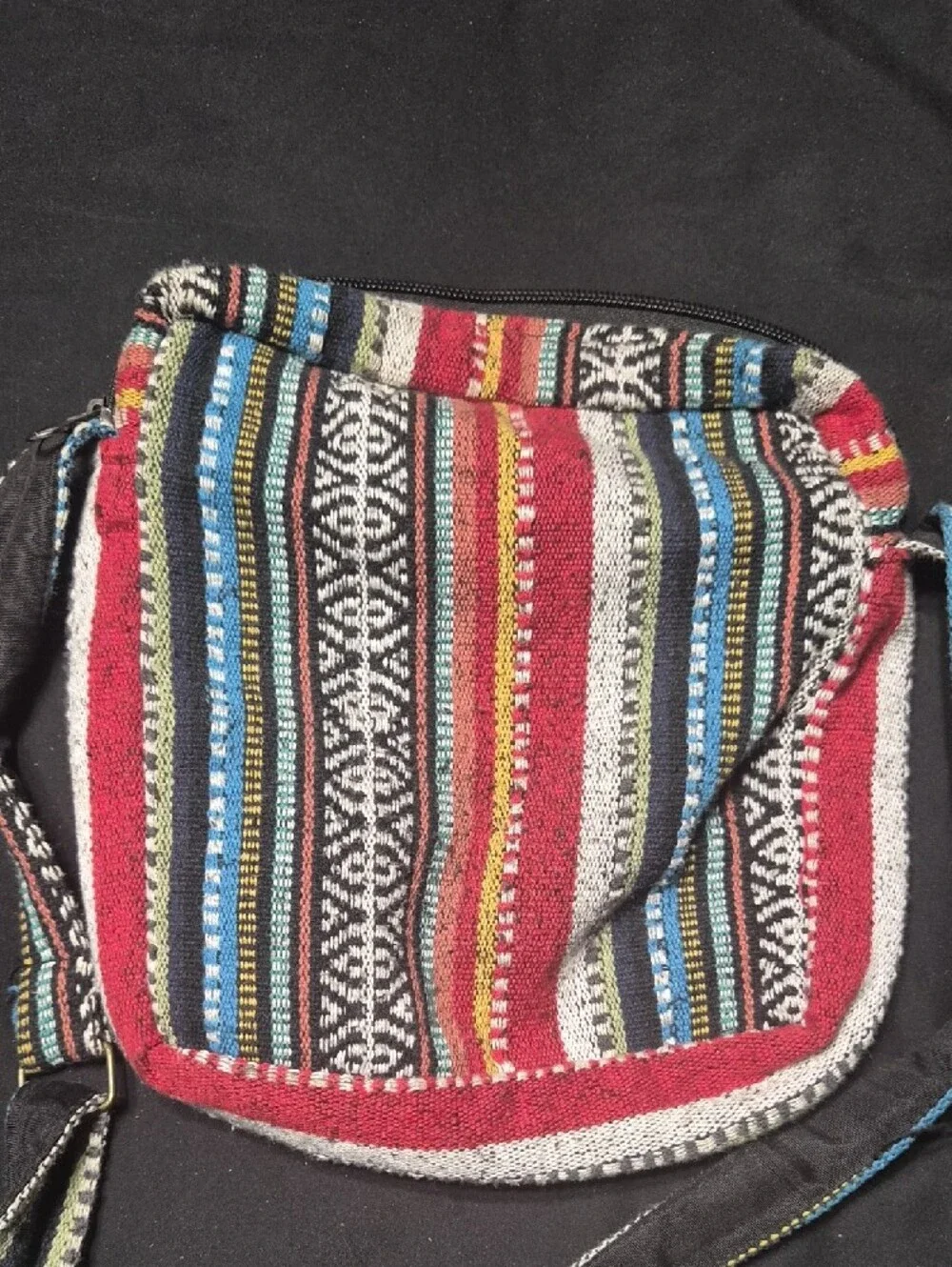 Boho Striped Crossbody Bag in Multi Color